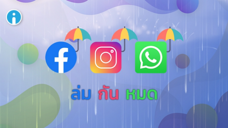 หรือกลางคืนฝนตกหนัก FB, IG, Whatapp ต้องมีร่ม ! (ล่ม) โซเชียลแห่ติดแฮชแท็กขึ้นเทรนด์ทวิตเตอร์